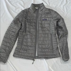 Patagonia grey puffer jacket size medium